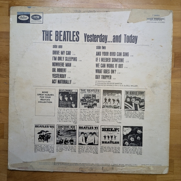 The Beatles 'Yesterday and Today' Vinyl Record *Damaged* - Picture 3 of 7